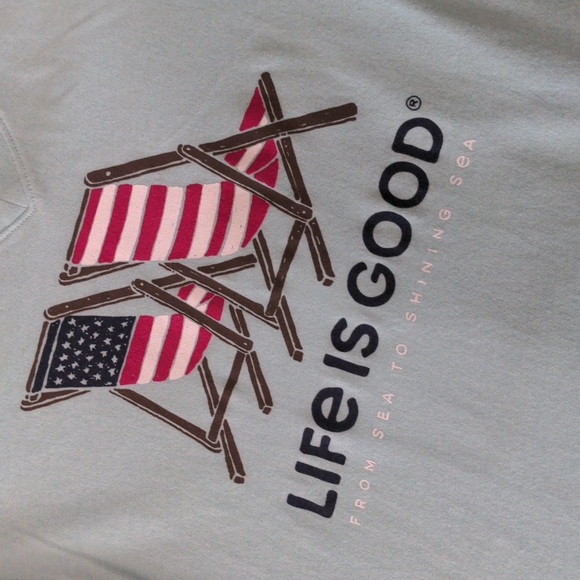 Life is Good | Women's Patriotic Top - Picture 2 of 3